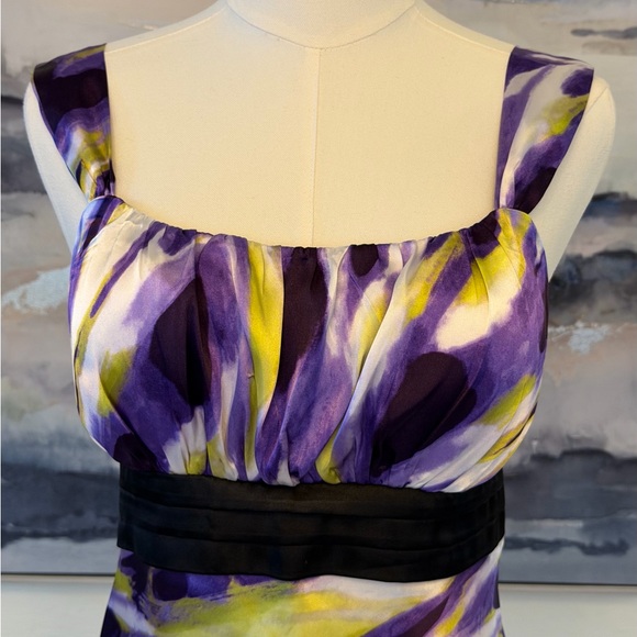 Vintage Y2K BCX Purple Abstract Babydoll Tank | Coquette Fairycore Empire Waist - Picture 4 of 14